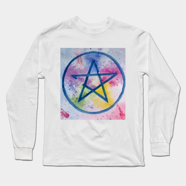 Pentagram Long Sleeve T-Shirt by lindaursin